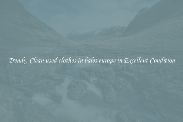 Trendy, Clean used clothes in bales europe in Excellent Condition