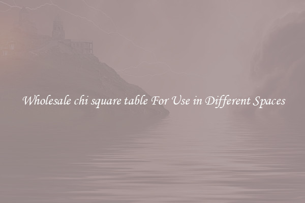 Wholesale chi square table For Use in Different Spaces