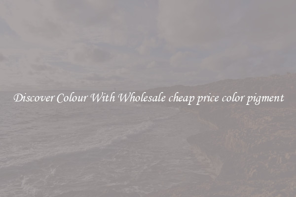 Discover Colour With Wholesale cheap price color pigment