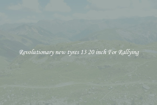 Revolutionary new tyres 13 20 inch For Rallying