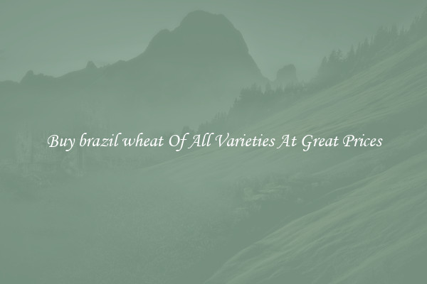 Buy brazil wheat Of All Varieties At Great Prices