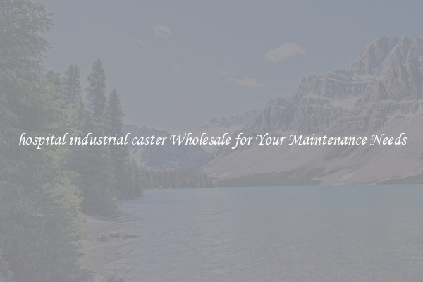 hospital industrial caster Wholesale for Your Maintenance Needs