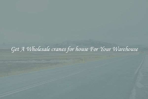 Get A Wholesale cranes for house For Your Warehouse