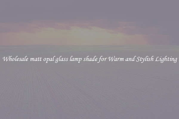 Wholesale matt opal glass lamp shade for Warm and Stylish Lighting