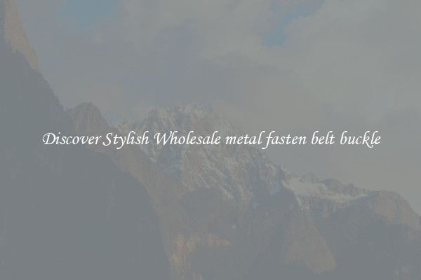 Discover Stylish Wholesale metal fasten belt buckle