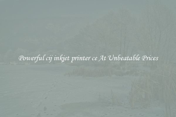 Powerful cij inkjet printer ce At Unbeatable Prices